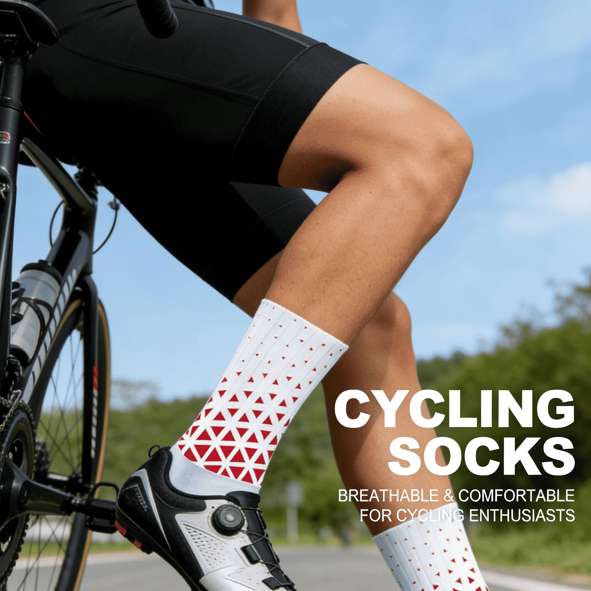 Cycling High Gear - 2026 Profesyonel Kaymaz Bisiklet Çorapları Ter