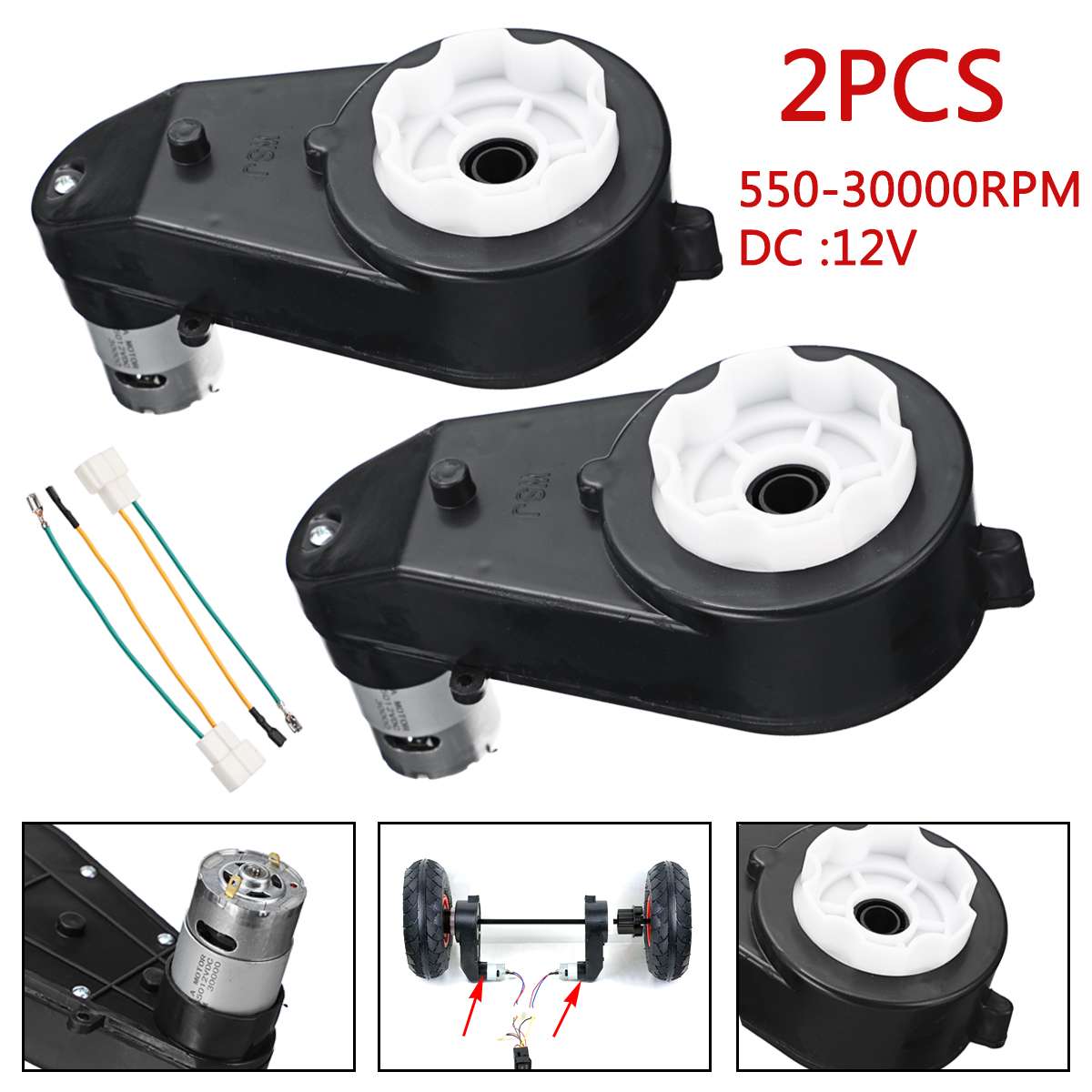 Cycling Gear Box - 2 adet 12V RS390/550 30000 RPM