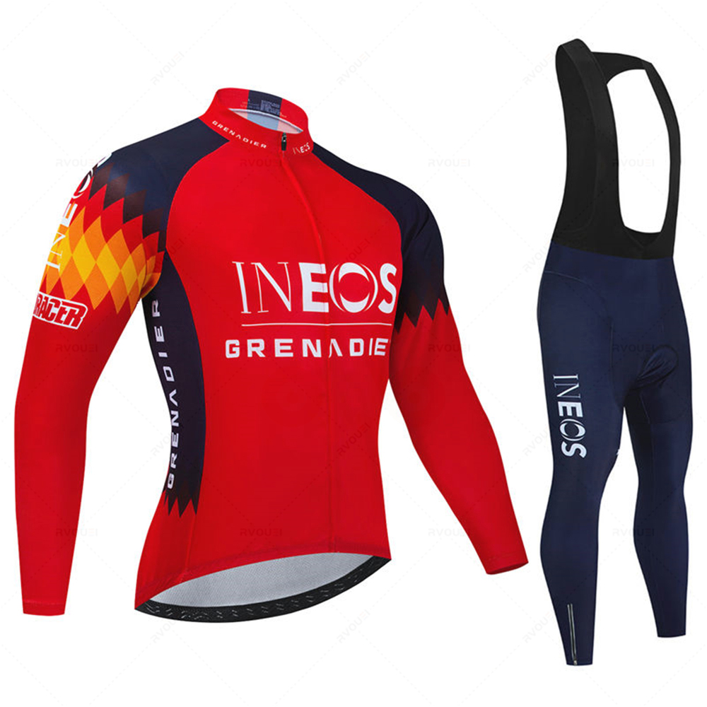 Triathlon Cycling Kit - Ineos Takımı Erkekler Bahar Spor Bisiklet