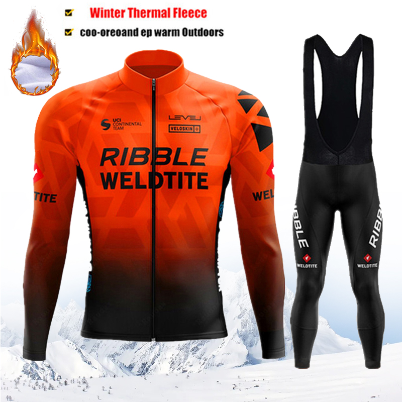 Triathlon Cycling Kit - RIBBLE Kışlık Bisiklet Forması Seti Erkekler