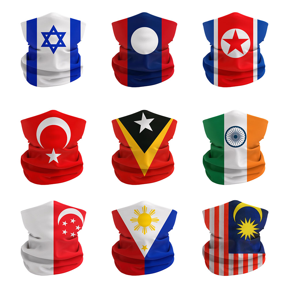 Cycling Gear Singapore - Asya Ulusal Bayrakları Baskılı Bandana İsrail